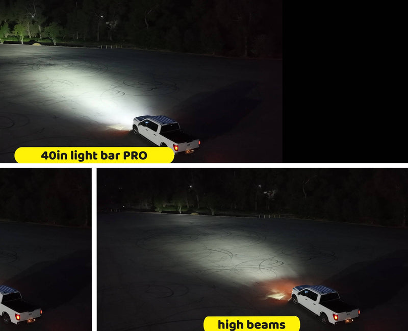 2024+ Ford F150 40in Light Bar PRO light output 1
