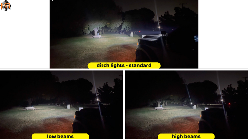 2024+ Ford Raptor Gen 3 Refresh Ditch Lights light output 1