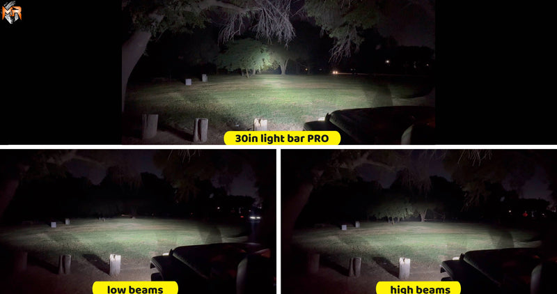 2019+ Jeep Gladiator 30in Light Bar PRO light output 1