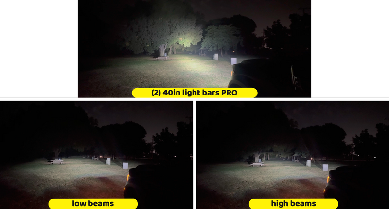 2024+ Ford Raptor Gen 3 Refresh Dual 40s Light Bars PRO light output 2