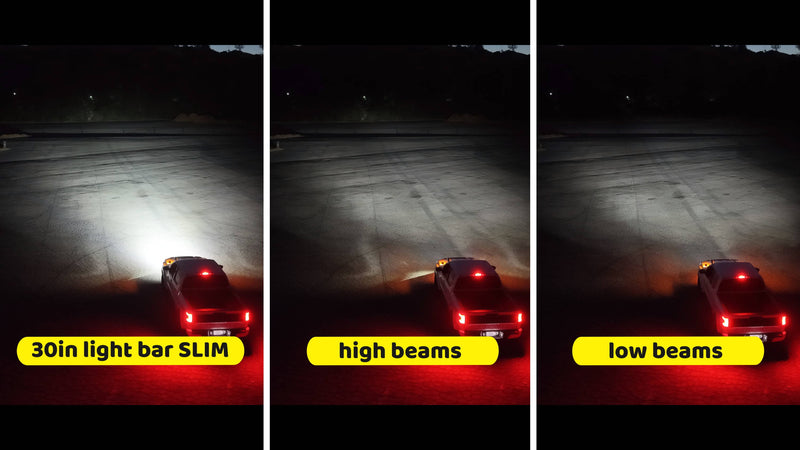 2025+ Nissan Frontier Single 30in Light Bar SLIM light output 1