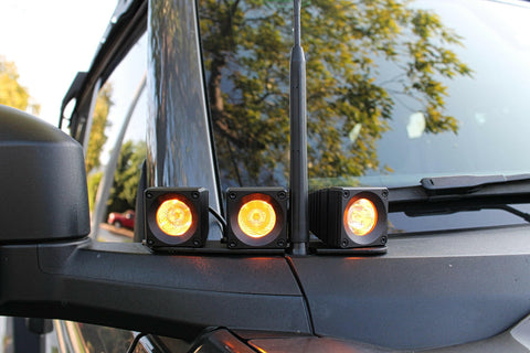 ford bronco passenger side amber light pods ditch lights