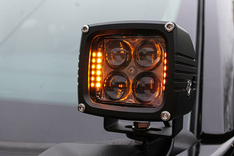 ditch lights by M&R automotive with amber drl backglow
