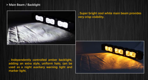 m&r automotive led light bars main white led light and amber drl