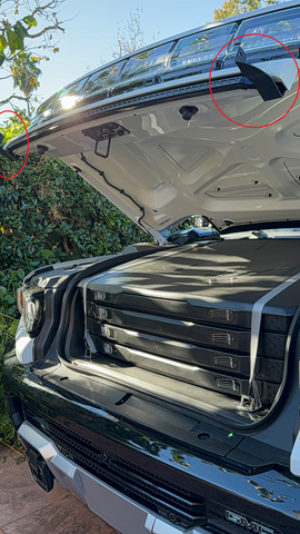 where brackets on hummer ev frunk are attached to