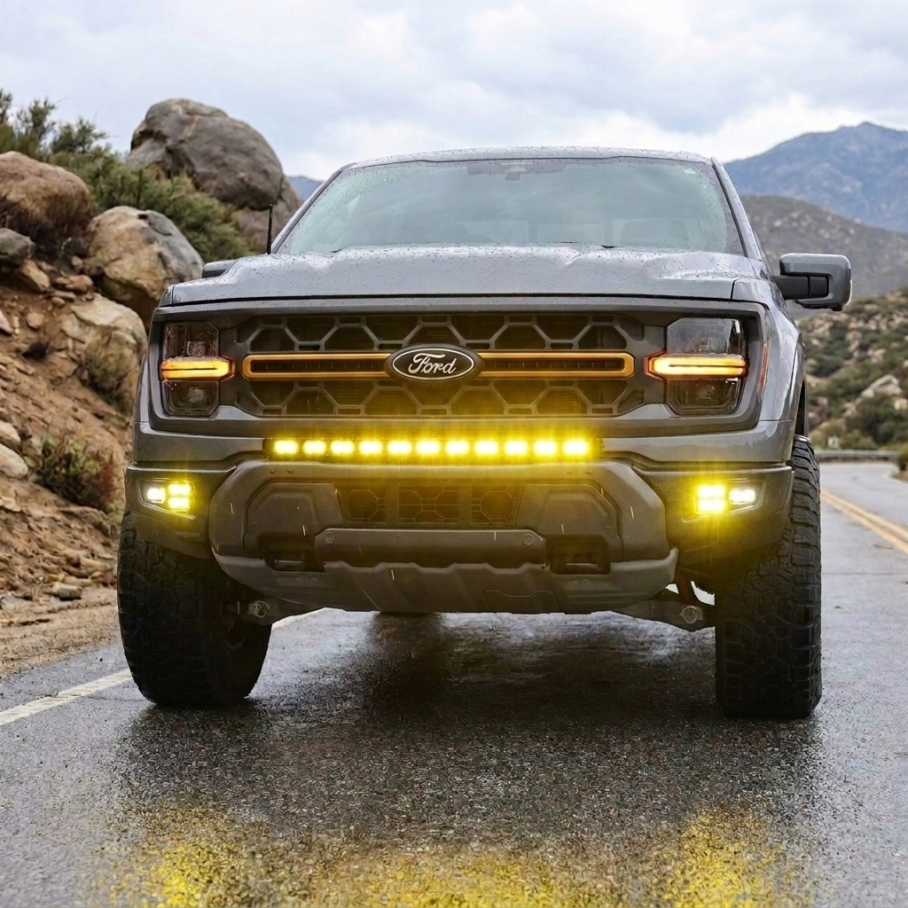 2024+ Ford F-150 Tremor fog light kit by M&R Automotive — 3D-printed shrouds with dual PRO LED pods