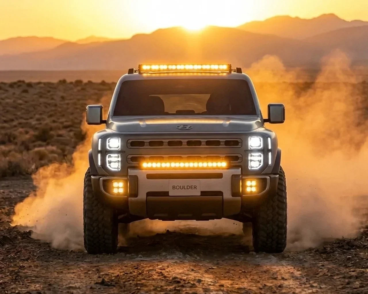 Hyundai Boulder Concept off-road SUV fitted with M&R Automotive LED light bar