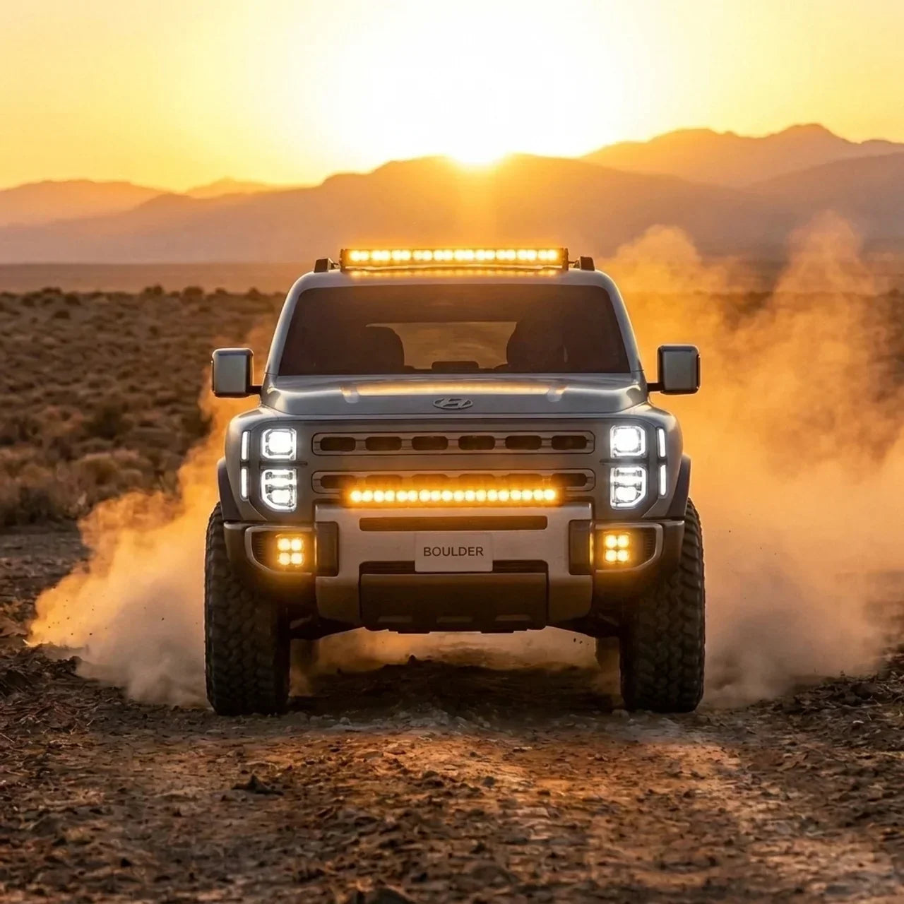 Hyundai Boulder Concept off-road SUV fitted with M&R Automotive LED light bar
