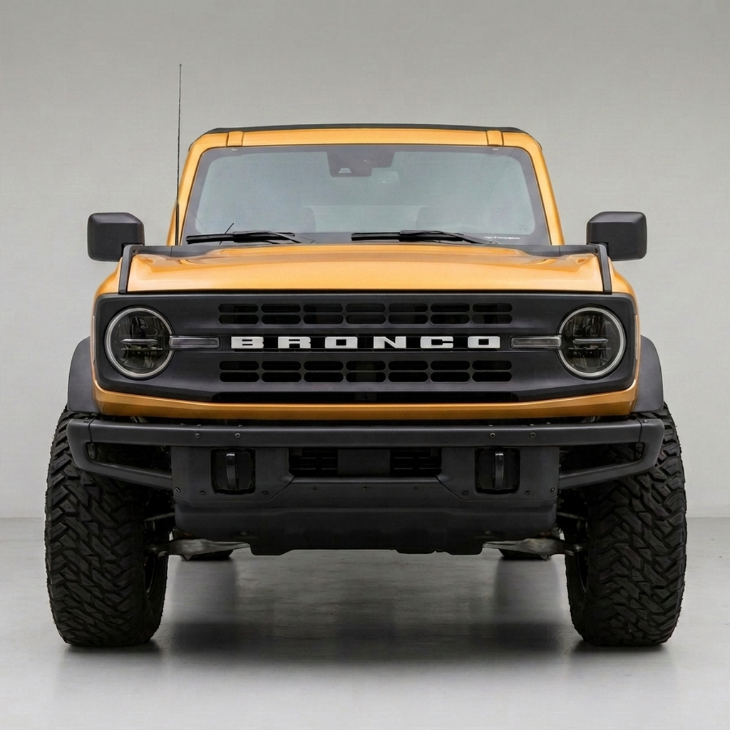 Ford Bronco Modular Bumper — before and after M&R light kit. Fits First Edition, Black Diamond, Badlands.