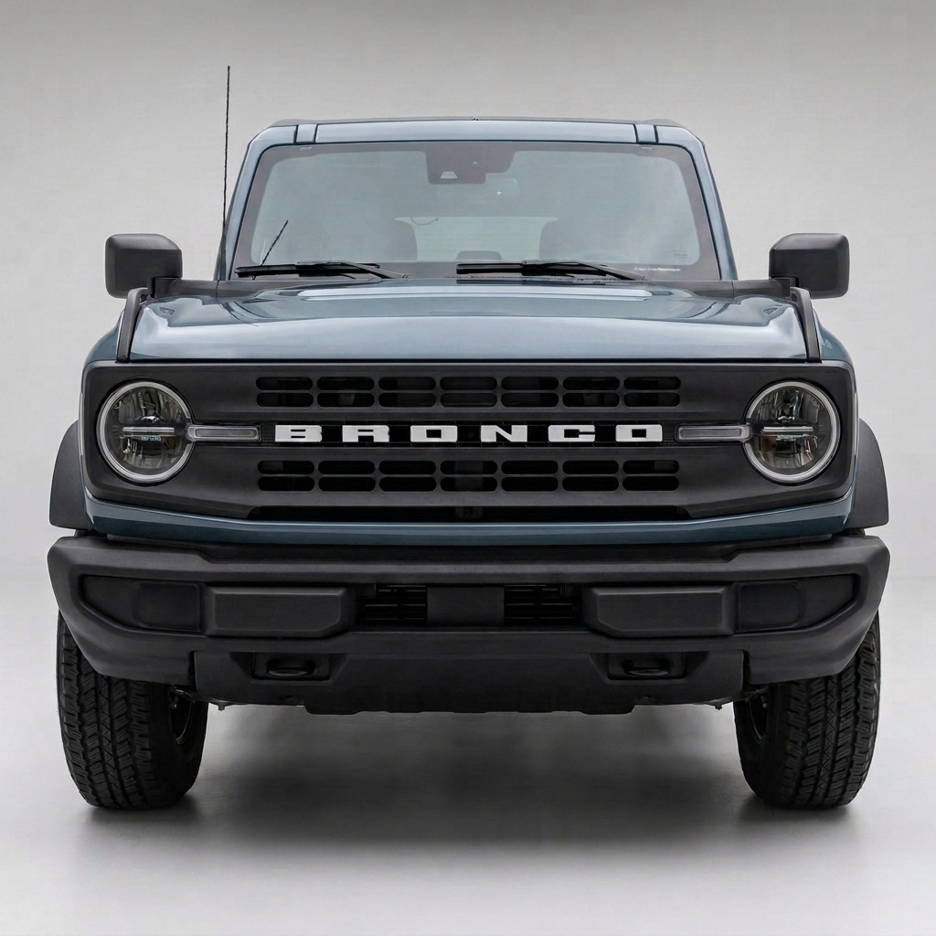Ford Bronco Standard Bumper — before and after M&R light kit. Fits Base, Big Bend, Outer Banks, Wildtrak.