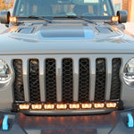 Jeep Wrangler JL light bar 2017+ (JL) 30in Light Bar - PRO front view under hood