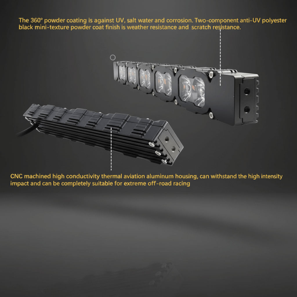 Jeep Wrangler JL light bar 30in - PRO for 2017+ JL with combo spot and driving optics, mounts close to bumper, powder-coated black aluminum housing
