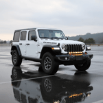 Jeep Wrangler JL 30in PRO light bar on a white Rubicon 4x4 with combo-pattern optics