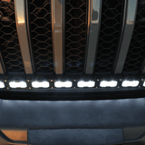 Jeep Wrangler JL 30in PRO light bar mounted on the front bumper with combo-pattern optics