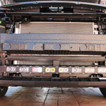 behind the grille of subaru crosstrek led light bar off roading