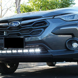 gray subaru crosstrek led light bar white off roading