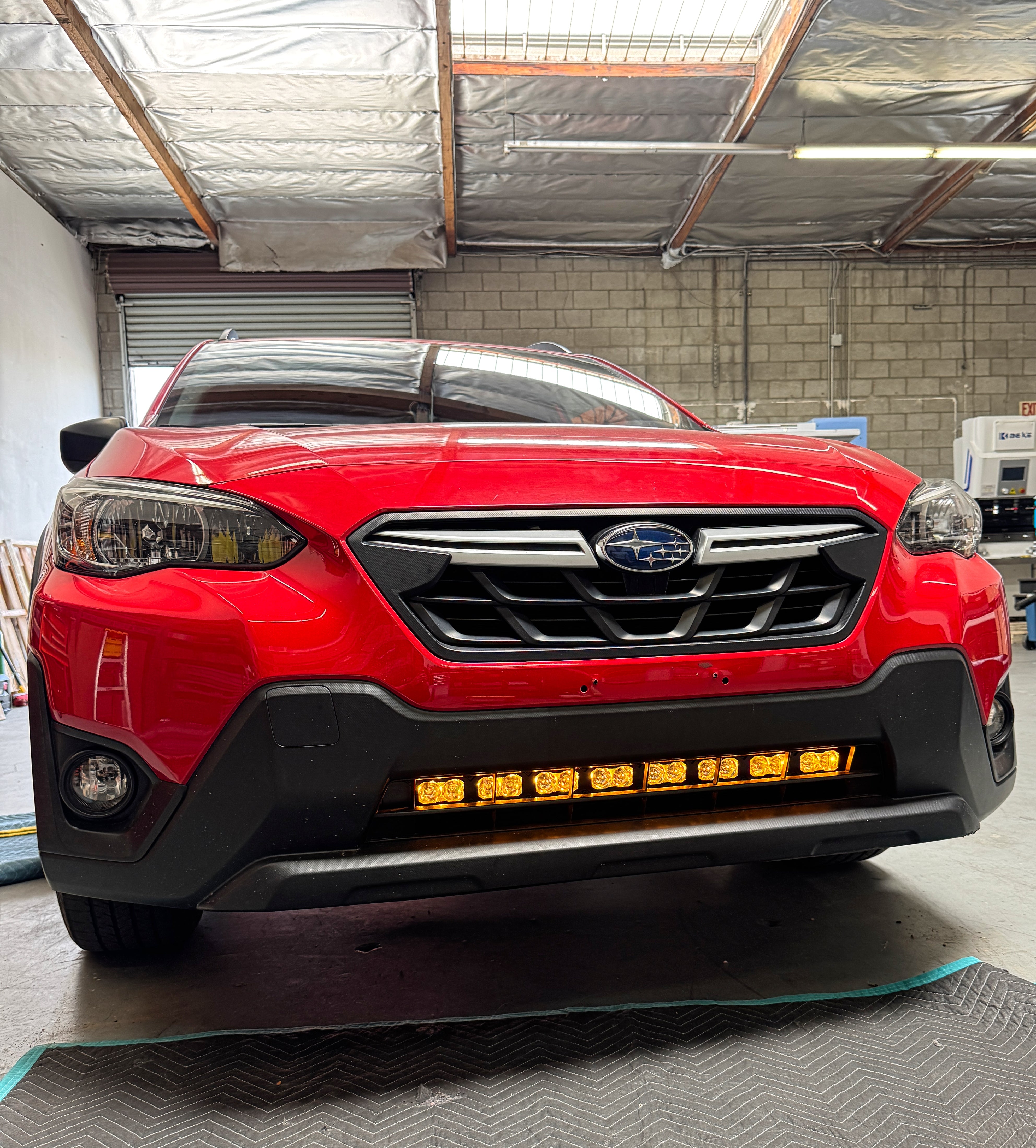 red 2018 subaru crosstrek gen 2 light bar