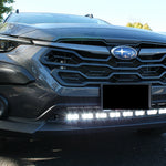gray subaru crosstrek led light bar white off roading