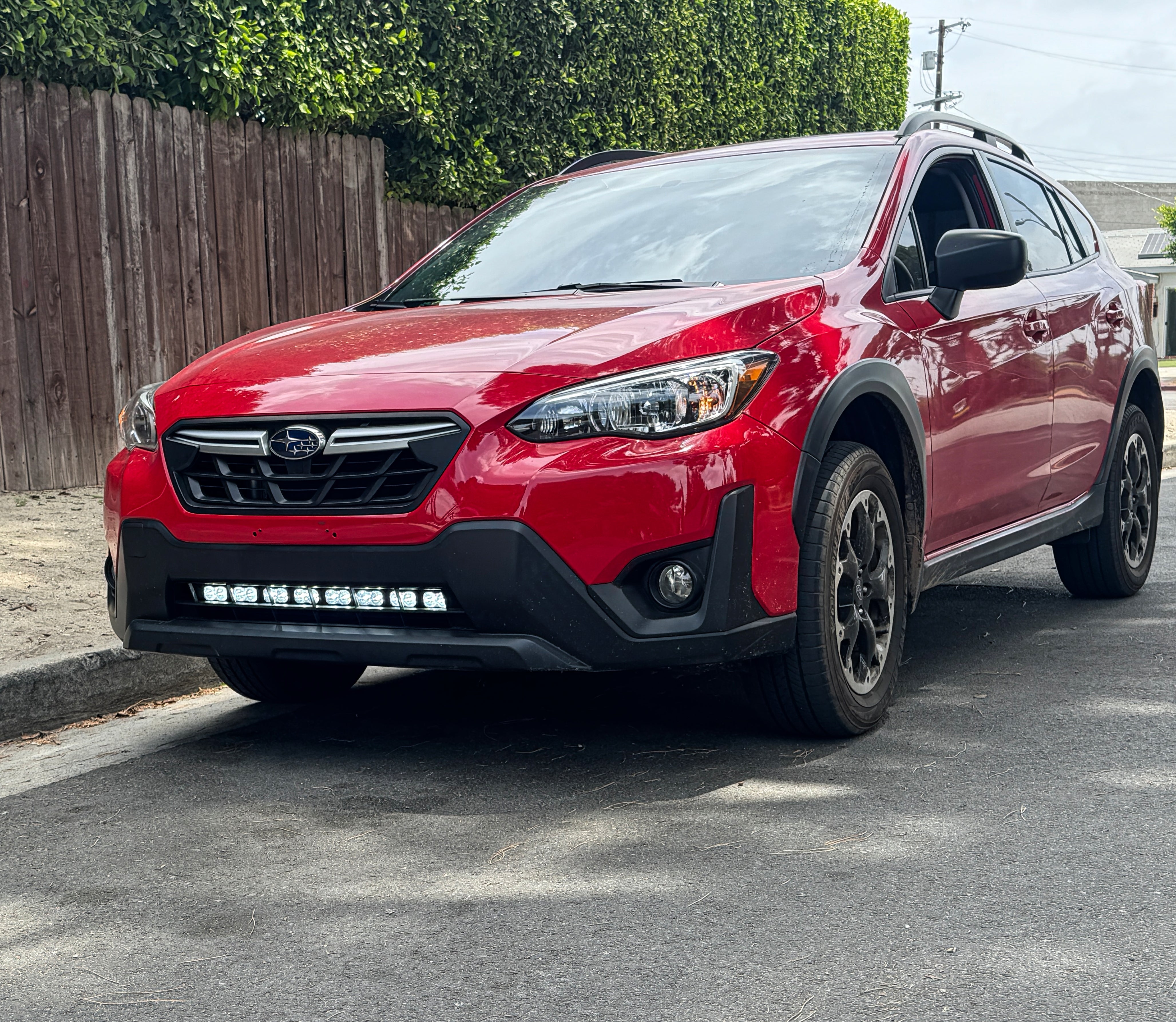 red 2021 subaru crosstrek gen 2 light bar