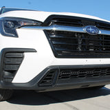 Subaru Ascent LightBar product on 2019+ model with front bumper removal, bolt-on installation, black powder-coated brackets