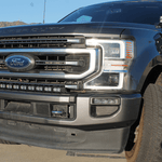 Ford Super Duty ditch lights on a 2020-2022 F-Series truck front view