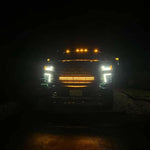 2020 2021 2022 2023 Chevrolet Silverado 2500/3500HD one amber 40in Light Bar in the dark by M&R Automotive