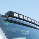 Ford Bronco 40in Roof Light Bar for 2021-2026 on a Bronco roof with curved slim design, black powder-coated bracket, easy install