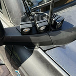 ford bronco passenger side top view of 3 light pods ditch lights