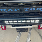 Ford Bronco Raptor 30in Light Bar on front bumper with Raptor lettering and LED light bar system