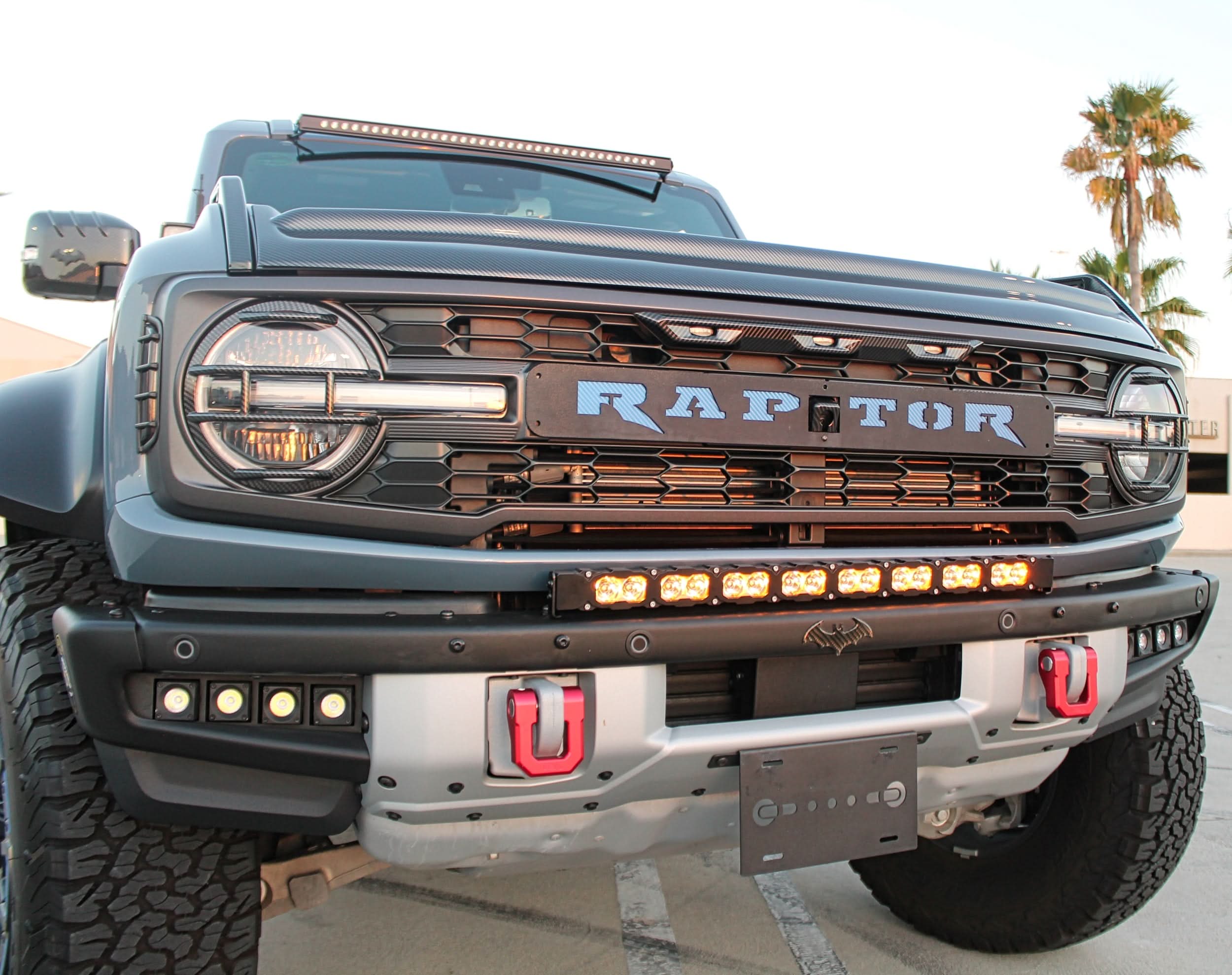 2021+ Ford Bronco Modular Bumper fog light kit, pod and bracket detail