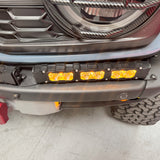 Ford Bronco Raptor Light Bar Extension for 2021+ — 12in light bars PRO installed on Modular bumper, fits 2021-2026 Bronco Raptor with 40in PRO option