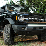black 2021 2022 2023 Ford Bronco Standard Bumper 40in Light Bar sleek with the bumper - M&R Automotive