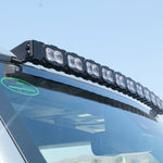 Ford Bronco 40in Roof Light Bar on 2021-2026 Ford Bronco - curved LED light bar, slim roof mount, black powder coated bracket, easy install