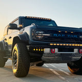 2021+ Ford Bronco Modular Bumper fog light pods shown in white