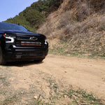 2023 black chevrolet silverado 1500 off road light bar front grille