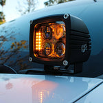 2023 2024 white chevrolet colorado amber color ditch light pods hood mount kit