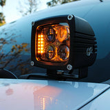 2023 2024 white chevrolet colorado amber color ditch light pods hood mount kit