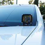 2023 2024 white chevrolet colorado ditch light pods hood mount kit 