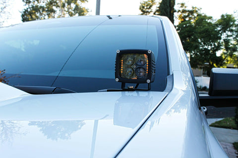 2023 2024 white chevrolet colorado ditch light pods hood mount kit 