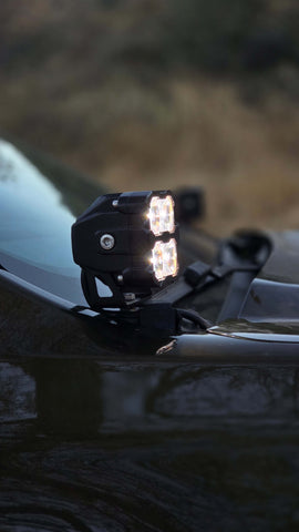 Ranger Raptor ditch lights 2024+ PRO dual color white LED with amber DRL backglow on Ford Ranger Raptor