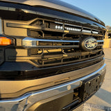 2024+ Ford F150 LightBar 30in bolt-on kit for 2024-2026 F-150 with grille removal, fits factory openings; includes 30in LightBar