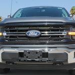 Ford F150 ditch lights hood mount and pillars—dual function amber DRL backglow with white LED, 2024 2025 2026 Ford F150 ditch lights