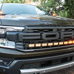 2024 ford ranger raptor amber LED Light bar in front grille and ditch lights