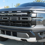 2024+ Ford Raptor grille lightbars Gen 3 Refresh Dual 40s - Slim on bold Raptor grille