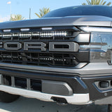 2024+ Ford Raptor grille lightbars Gen 3 Refresh Dual 40s - Slim on bold Raptor grille