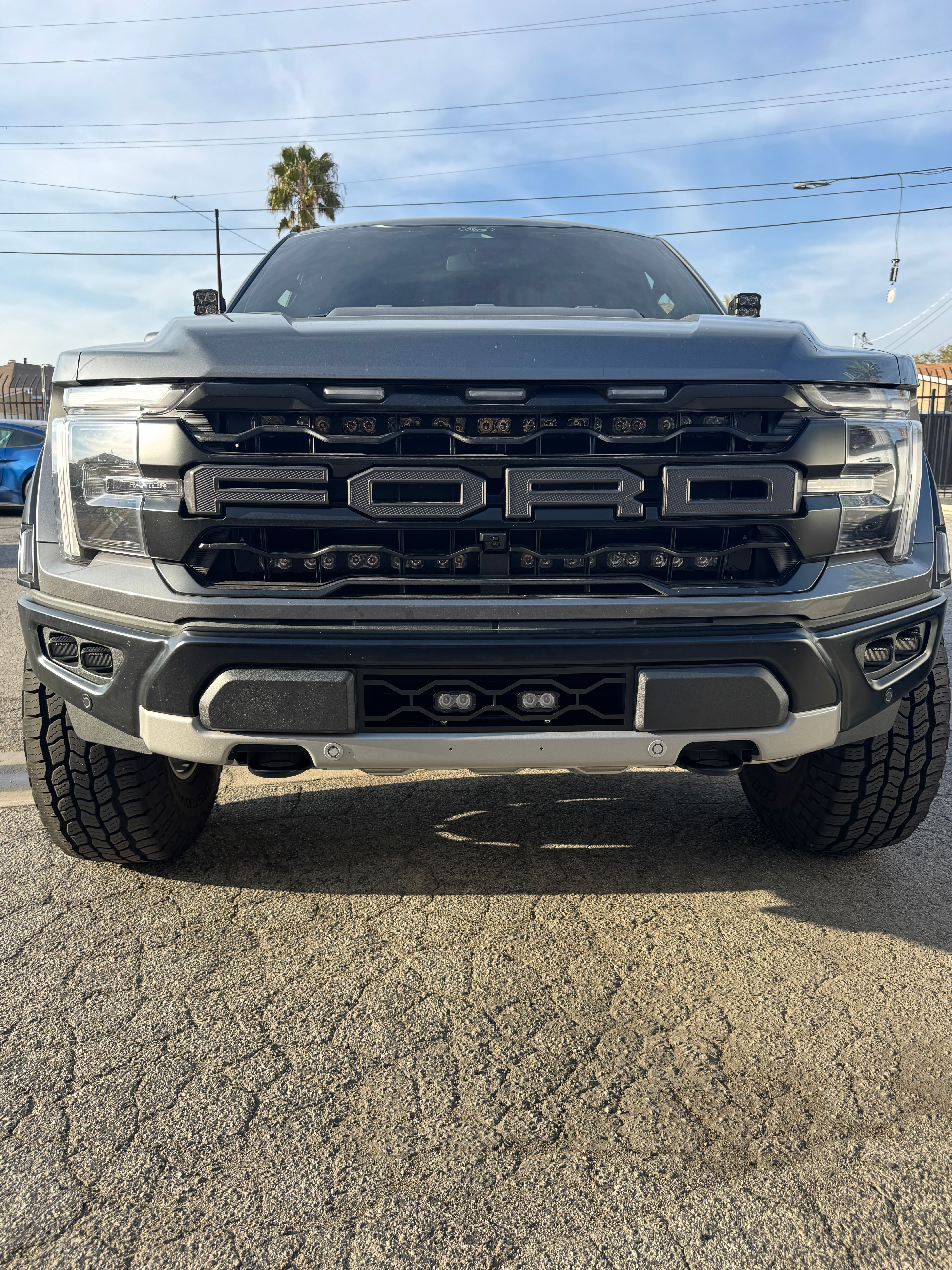 2024+ Ford Raptor Gen 3 Refresh Guard Plate front view on rugged pickup