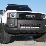 Land Cruiser Light bars on 2024+ Toyota Land Cruiser front view with grille install behind lower grille; does not affect radiator cooling