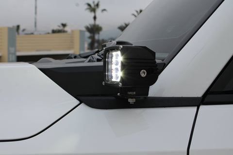 Land Cruiser ditch lights on 2024+ Toyota Land Cruiser with dual color white main LED and amber DRL backglow for Land Cruiser 1958 and Land Cruiser trims