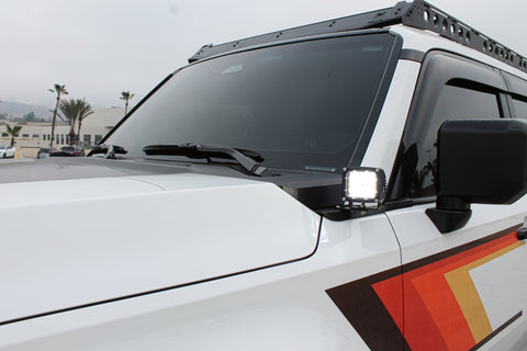 Land Cruiser ditch lights with dual color white and amber DRL glow on 2024+ Toyota Land Cruiser