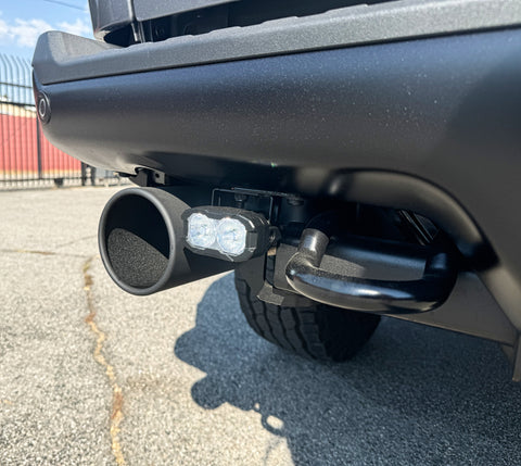 Ford Raptor Gen 3 reverse kit Ford Raptor Gen 3 reverse kit 2024+ Refresh rear view with bumper, tow hitch, and reverse lights